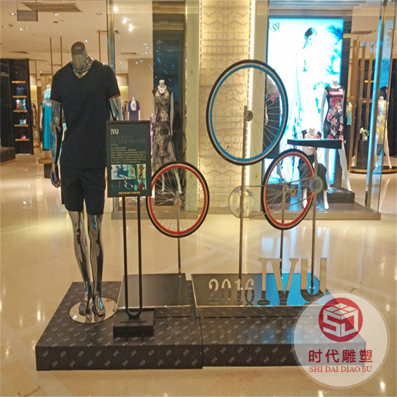 玻璃鋼美陳櫥窗雕塑服裝櫥窗裝飾商場美陳酒店大堂擺件裝修裝飾