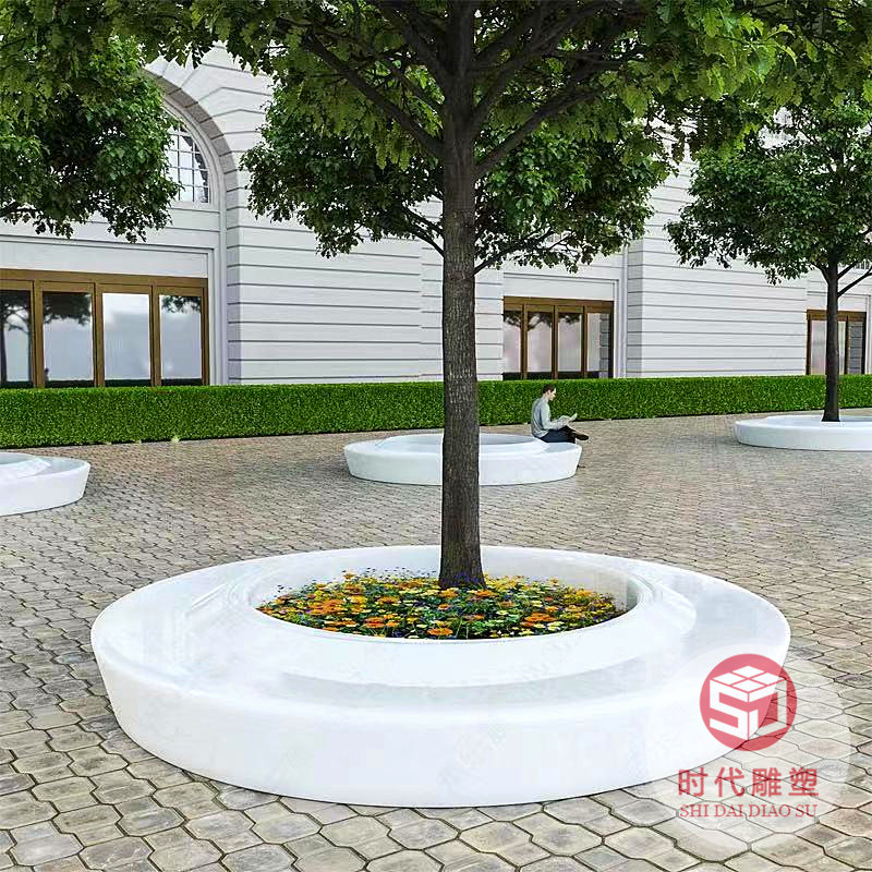 玻璃鋼樹(shù)脂戶(hù)外樹(shù)池坐凳公共休閑座椅景觀(guān)園林異形弧形休息長(zhǎng)條凳