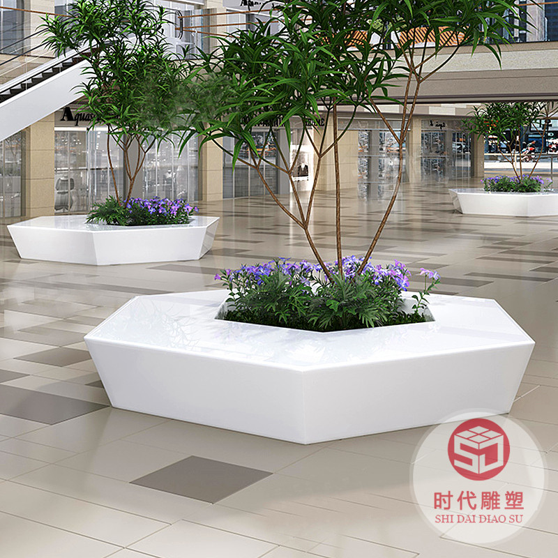 大型玻璃鋼樹(shù)池坐凳商場(chǎng)休閑椅景觀(guān)廣場(chǎng)創(chuàng)意花盆公園種植戶(hù)外座椅