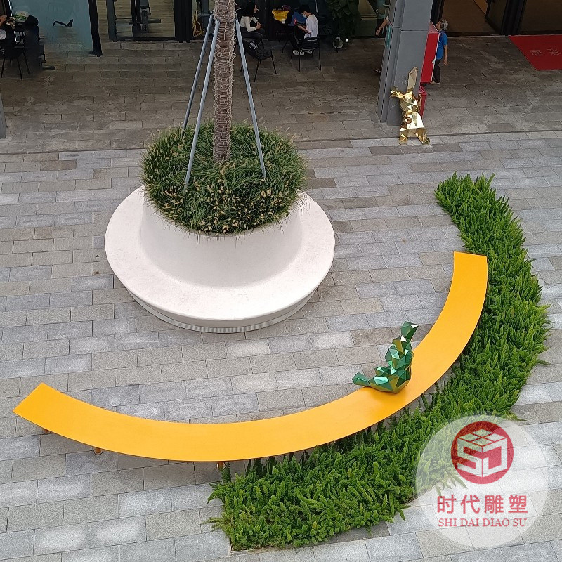 圍椅花壇花池休閑區(qū)公共戶(hù)外商場(chǎng)商業(yè)街圓形樹(shù)池景觀(guān)玻璃鋼座椅