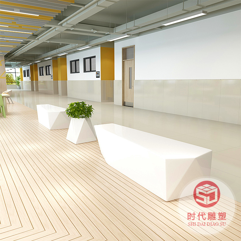 商場(chǎng)玻璃鋼休閑座椅戶(hù)外商業(yè)酒店創(chuàng)意公共休息區(qū)花盆坐凳定制公園